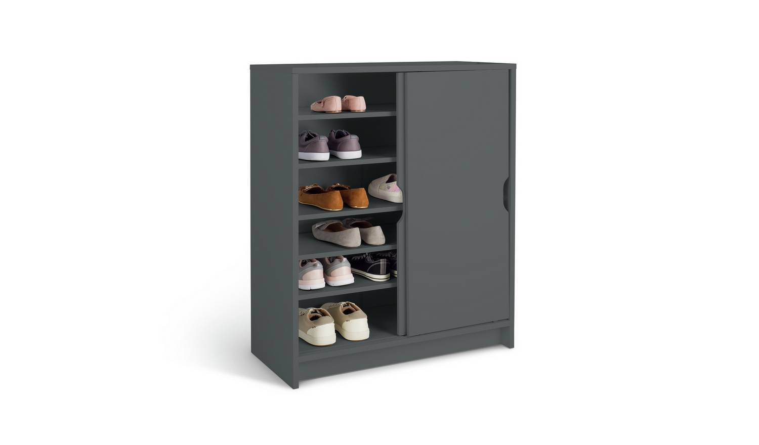 Argos Home Chloe 2 Door Shoe Storage Cabinet - Grey