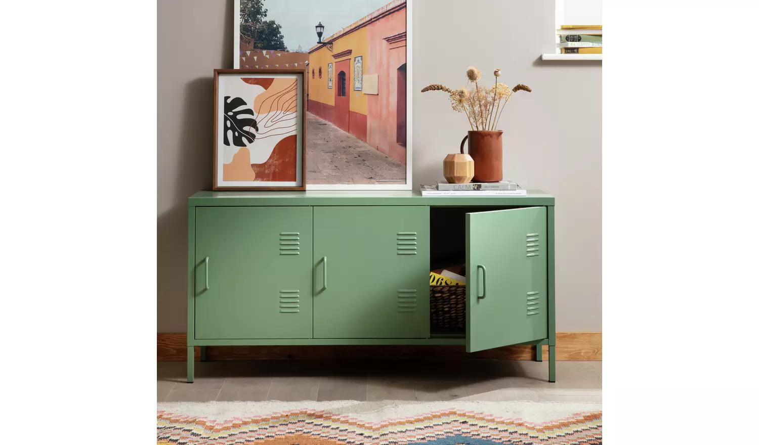 Habitat Stevie 3 Door Locker - Green