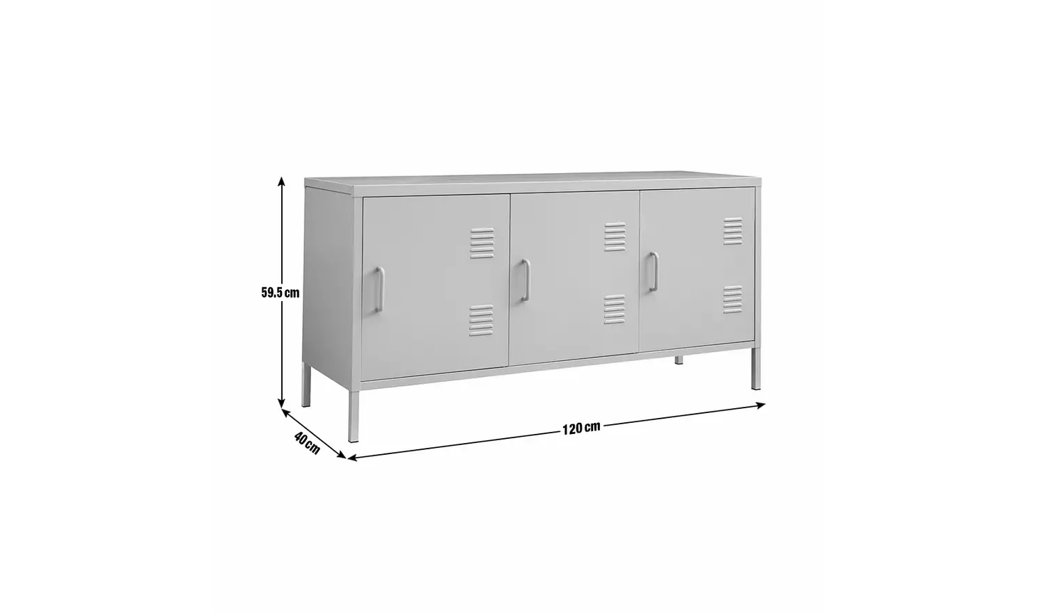 Habitat Stevie 3 Door Locker - Black