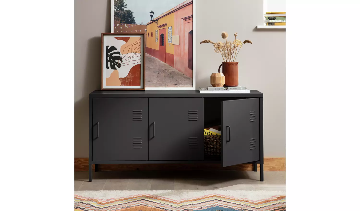 Habitat Stevie 3 Door Locker - Black