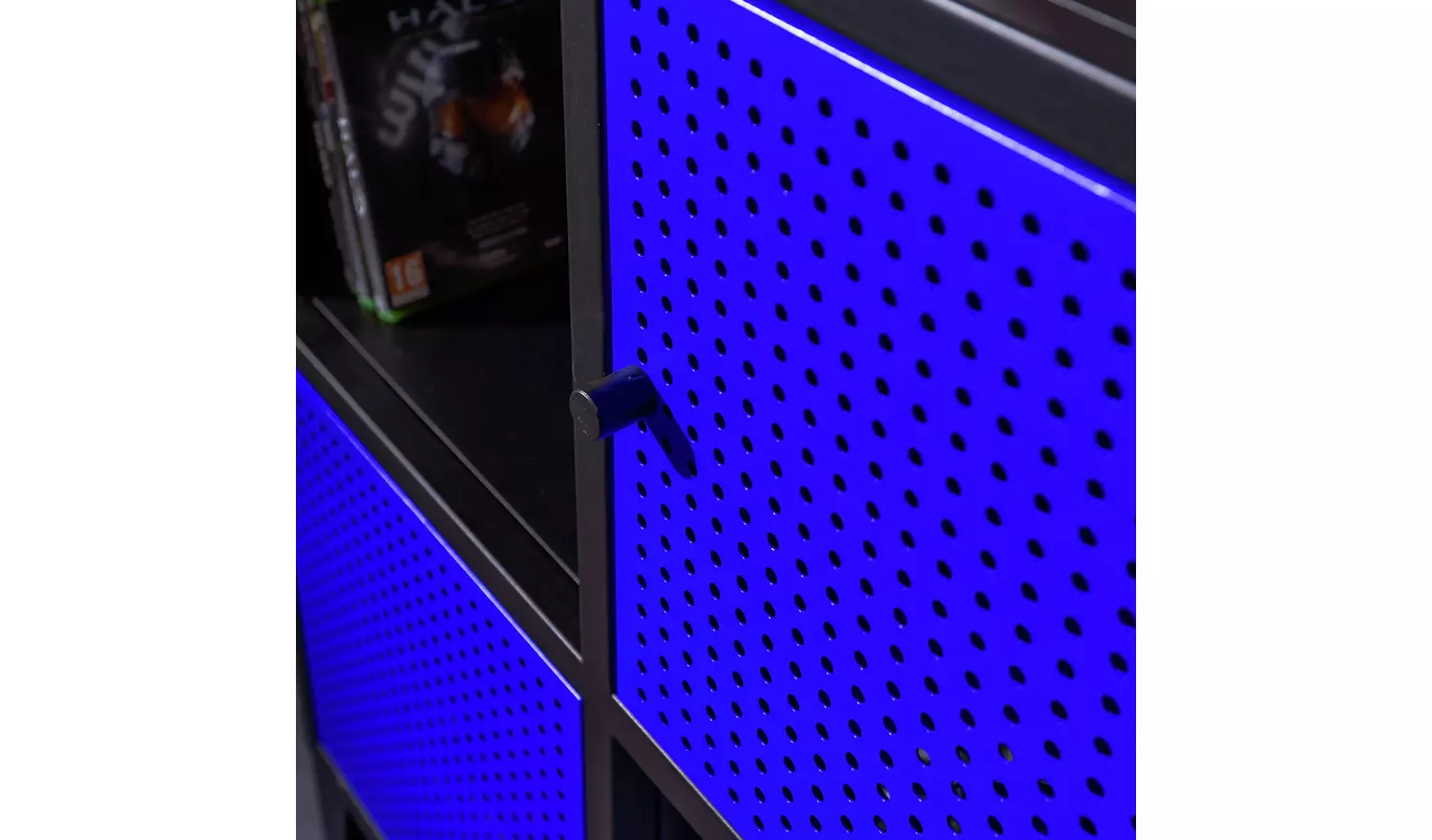 X Rocker Mesh-Tek Wide 6 Cube Storage Unit - Blue and Black