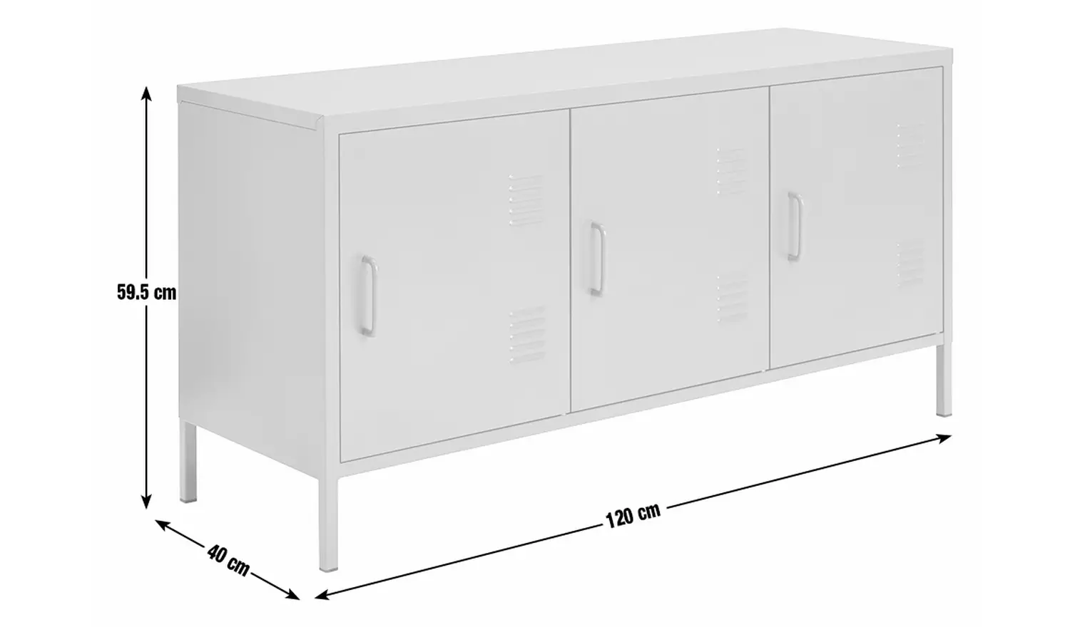 Habitat Stevie 3 Door Locker - Red