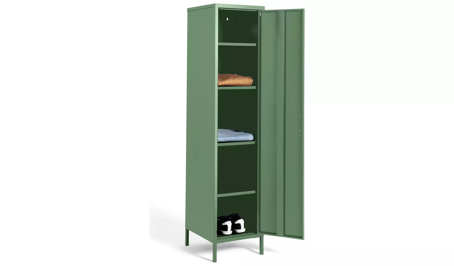 Habitat Stevie Tall 1 Door 4 Shelf Locker - Green