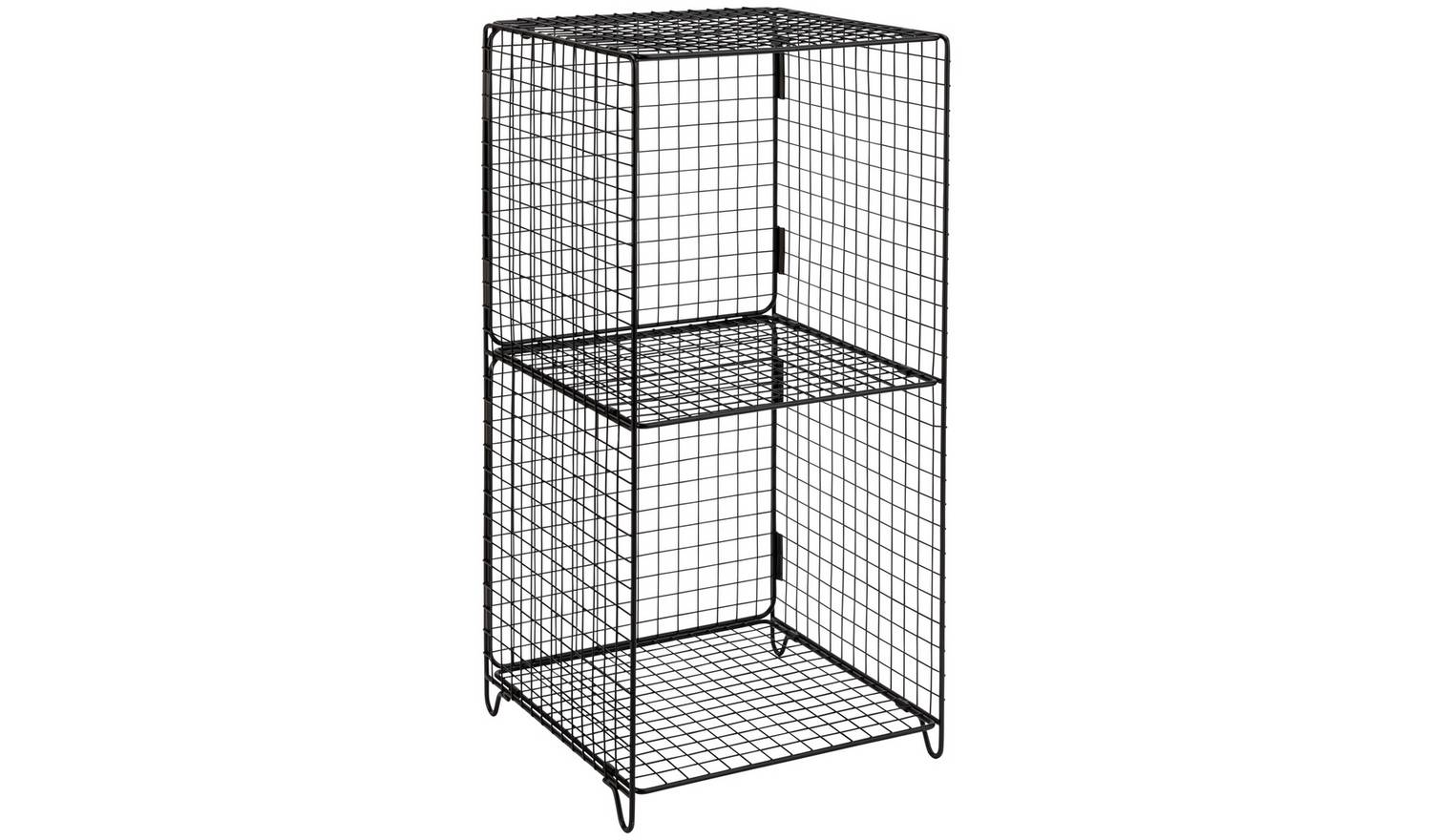 Argos Home2 Tier Wire Metal Tower - Black