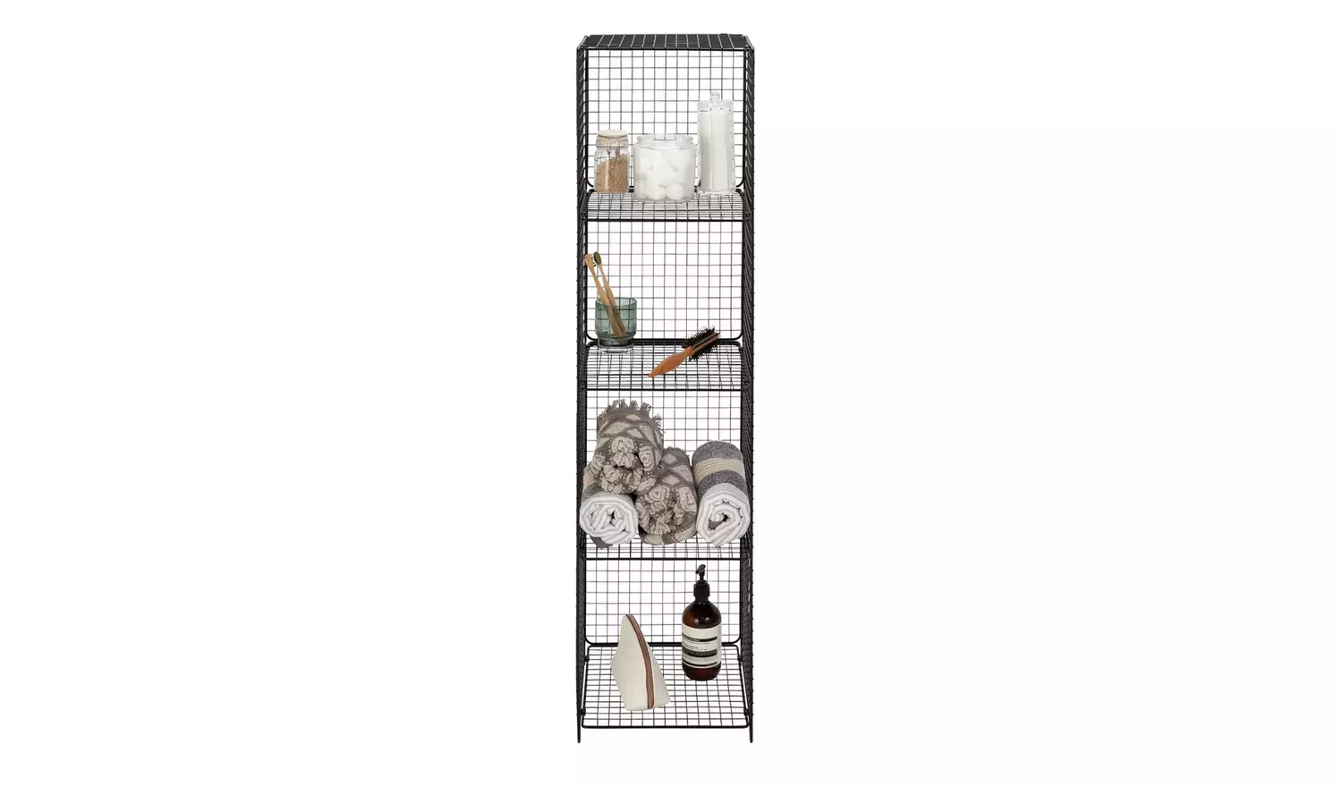 Argos Home Metal 4 Tier Wire Tower - Black