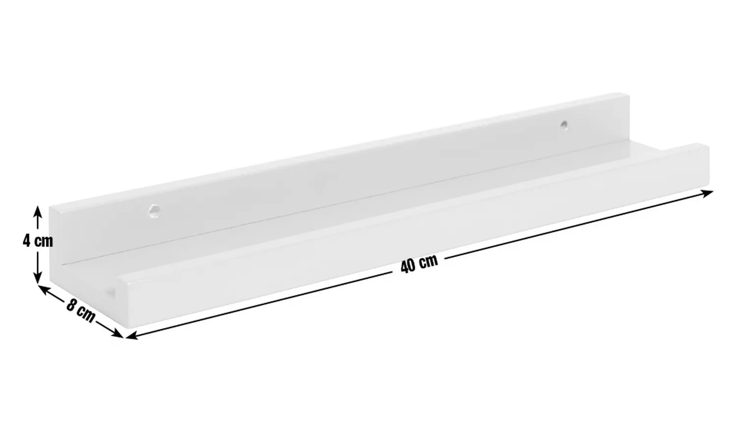 Argos Home Jak 40cm Picture Rail - Black Gloss