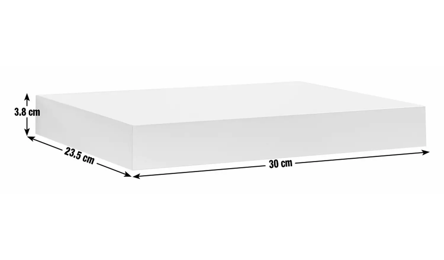 Argos Home Jak 30cm Floating Shelf - White Gloss
