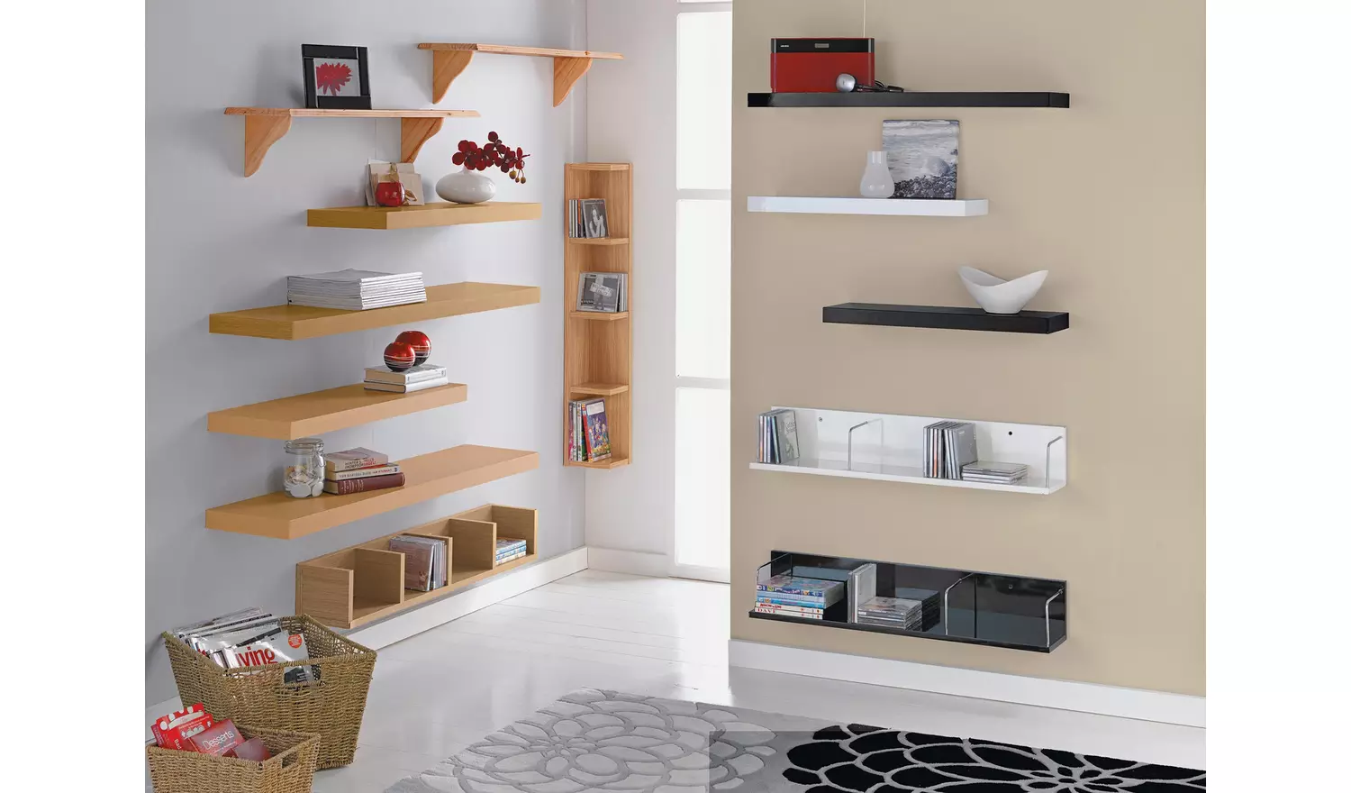 Argos Home Jak 80cm Floating Shelf - Oak Effect