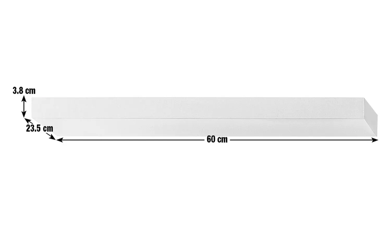 Argos Home Jak 60cm Floating Shelf - White Gloss