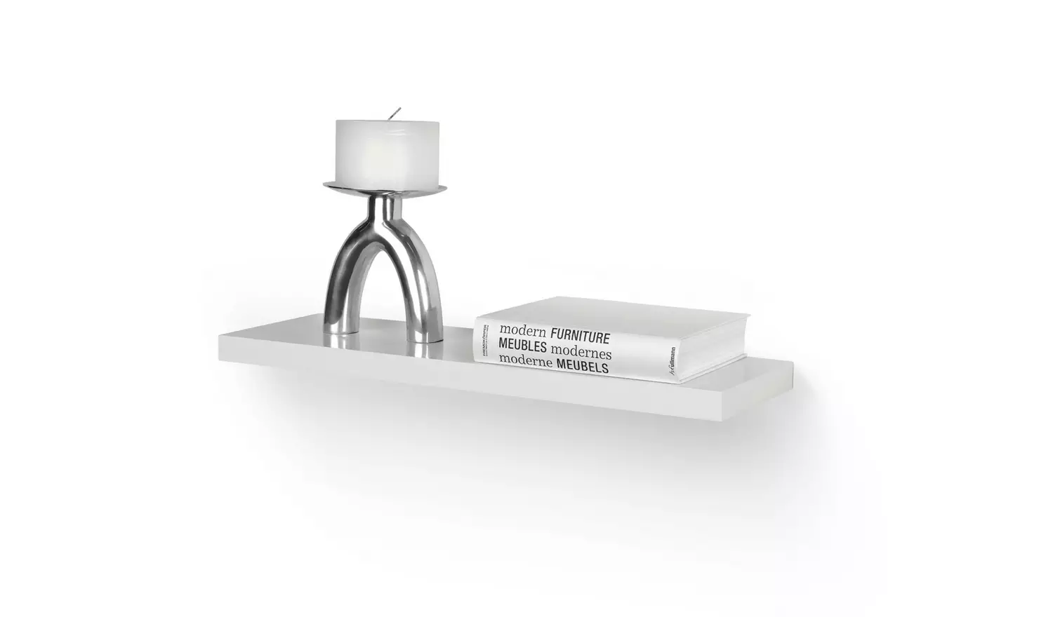 Argos Home Jak 60cm Floating Shelf - White Gloss