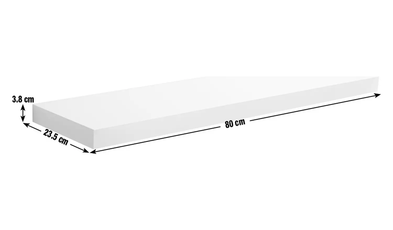 Argos Home Jak 80cm Floating Shelf - Black Gloss