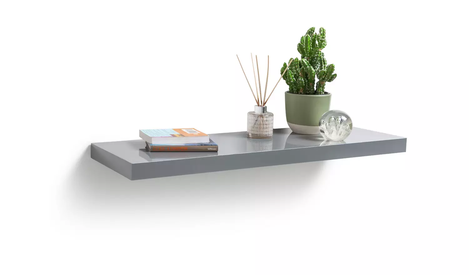 Argos Home Jak 80cm Floating Shelf - Grey Gloss