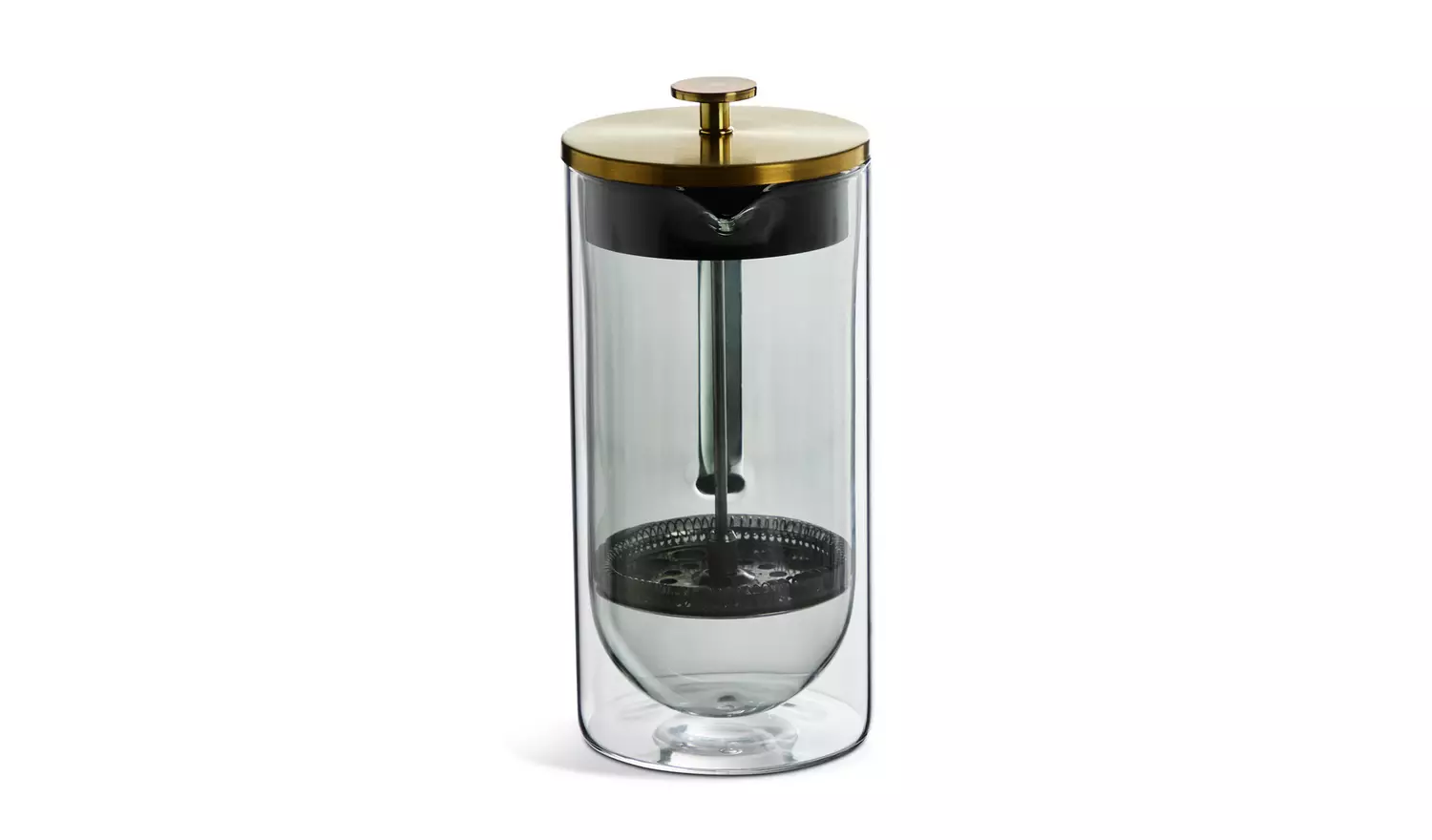 Habitat Smoked Glass 8 Cup 1000ml Cafetiere - Grey