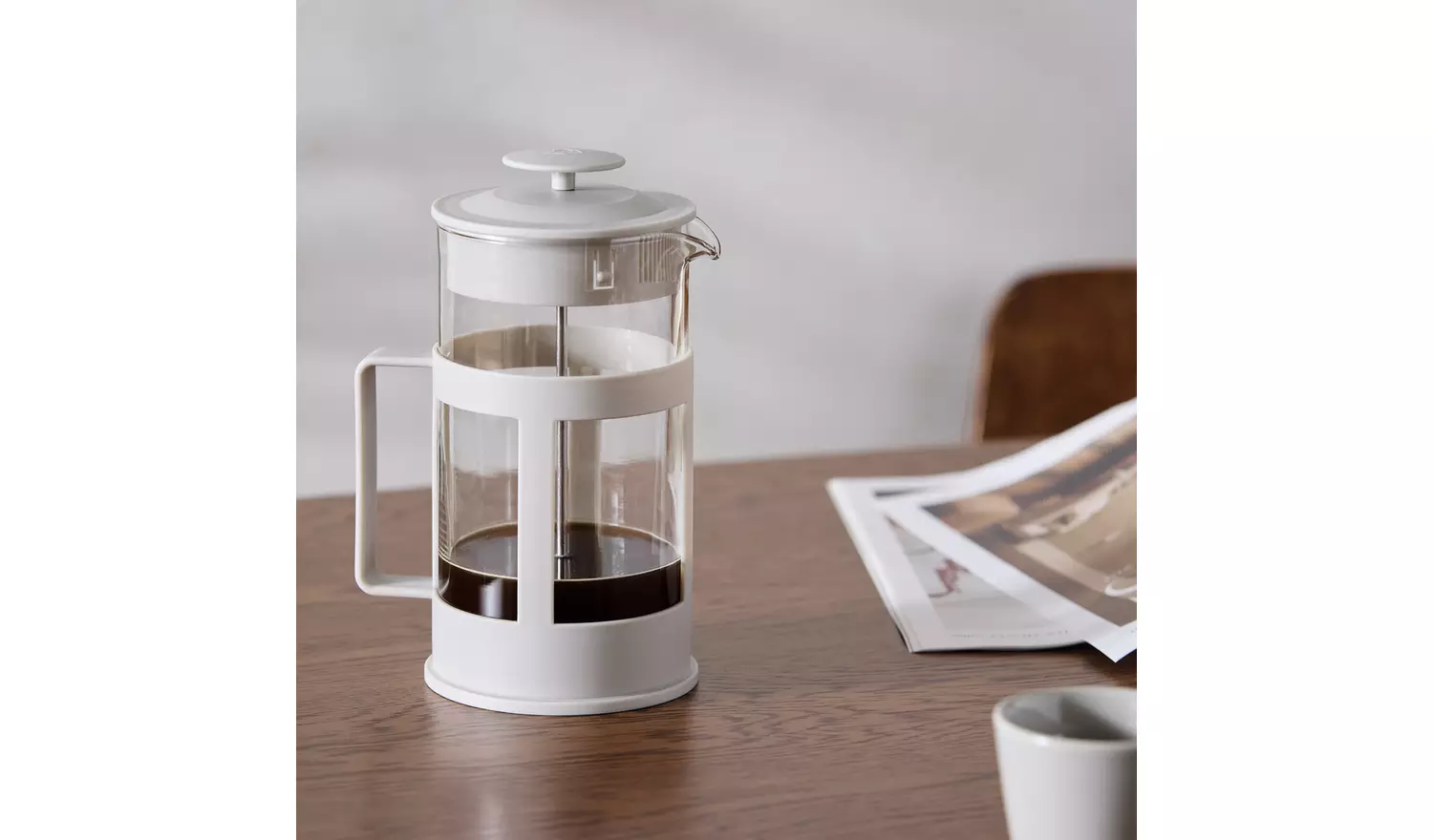 Habitat 8 Cup Plastic 1000ml Cafetiere - Grey