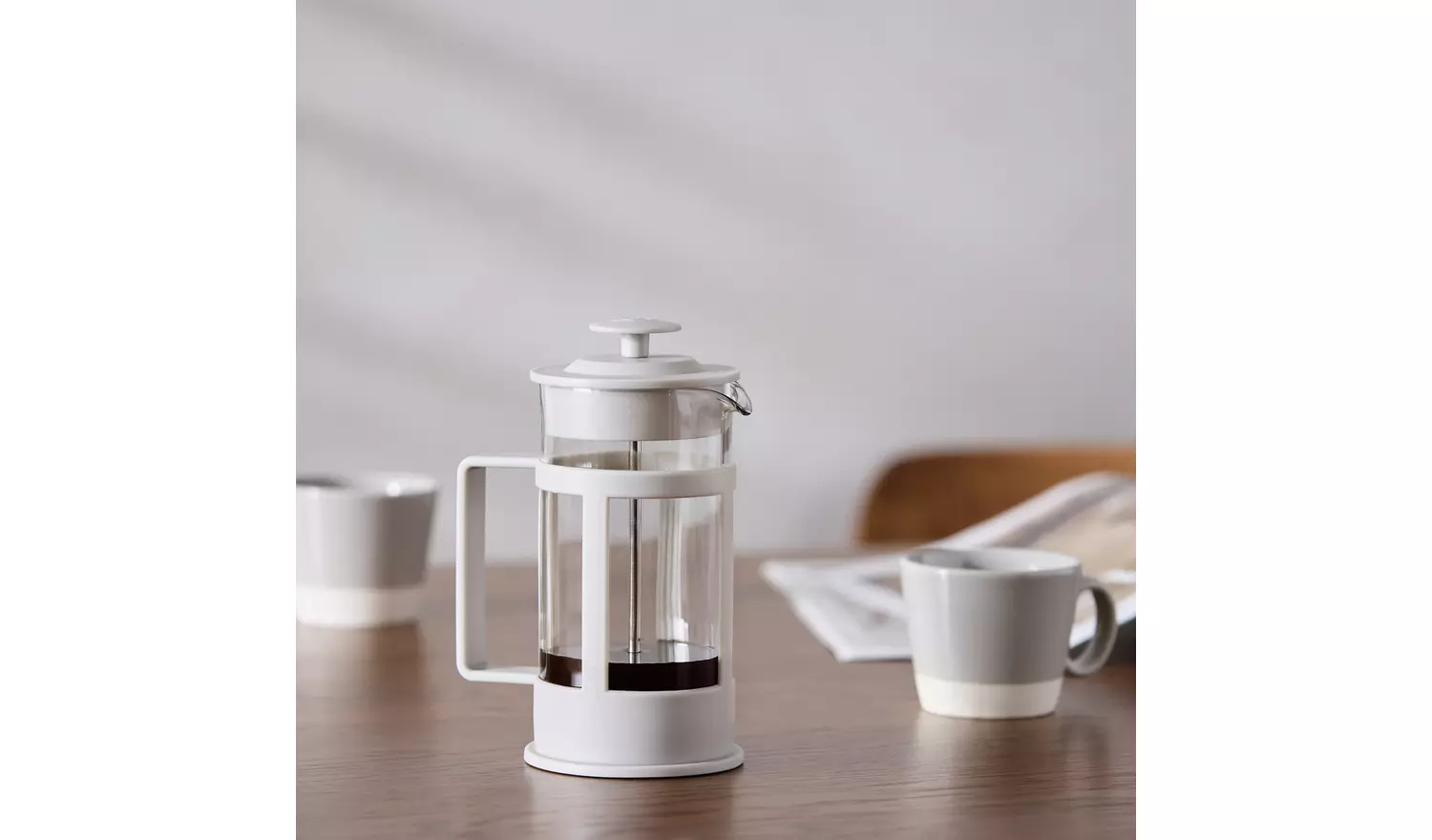 Habitat 3 Cup Plastic 350ml Cafetiere - Grey