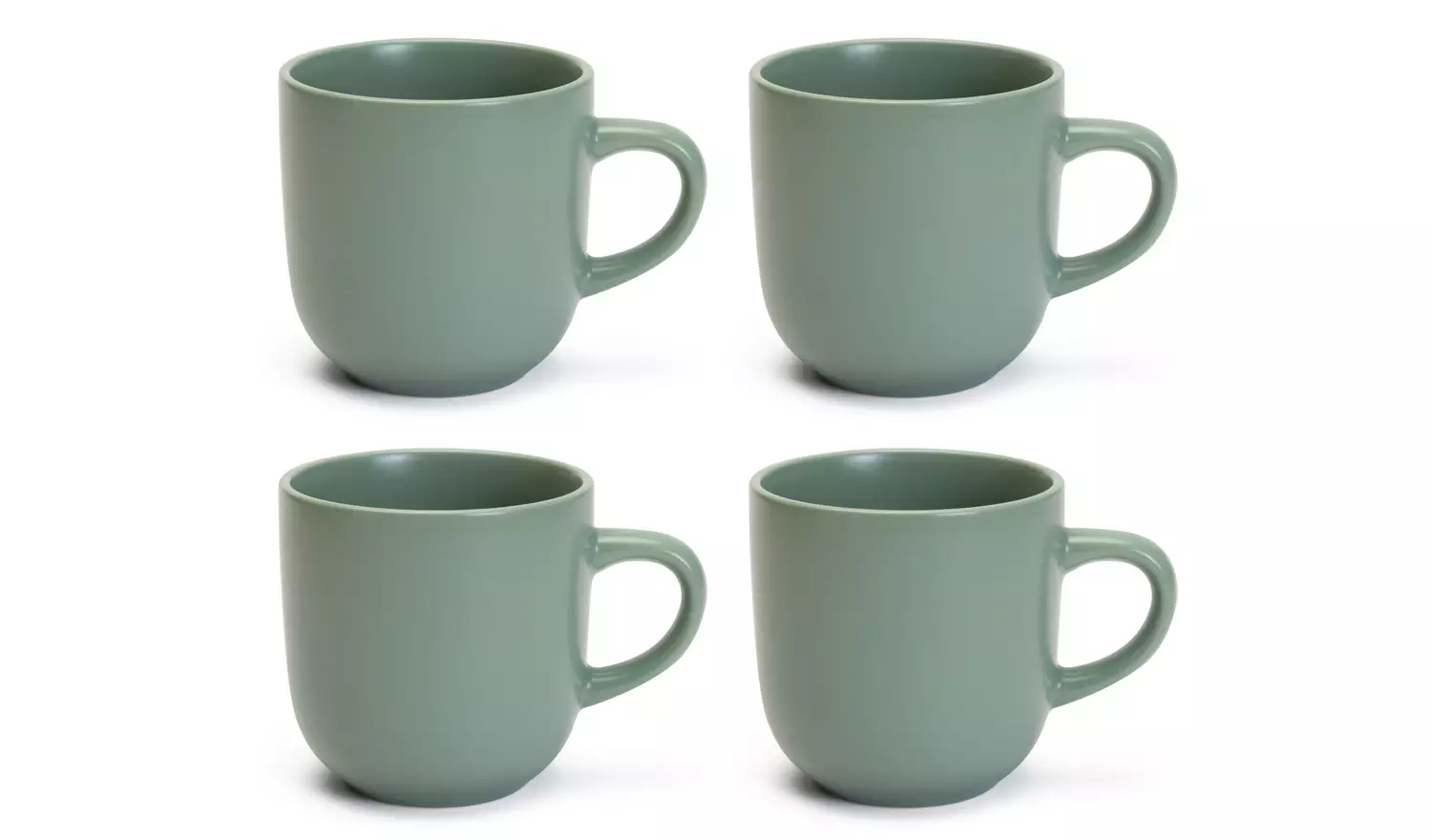 Habitat Set of 4 Mugs - Matte Green