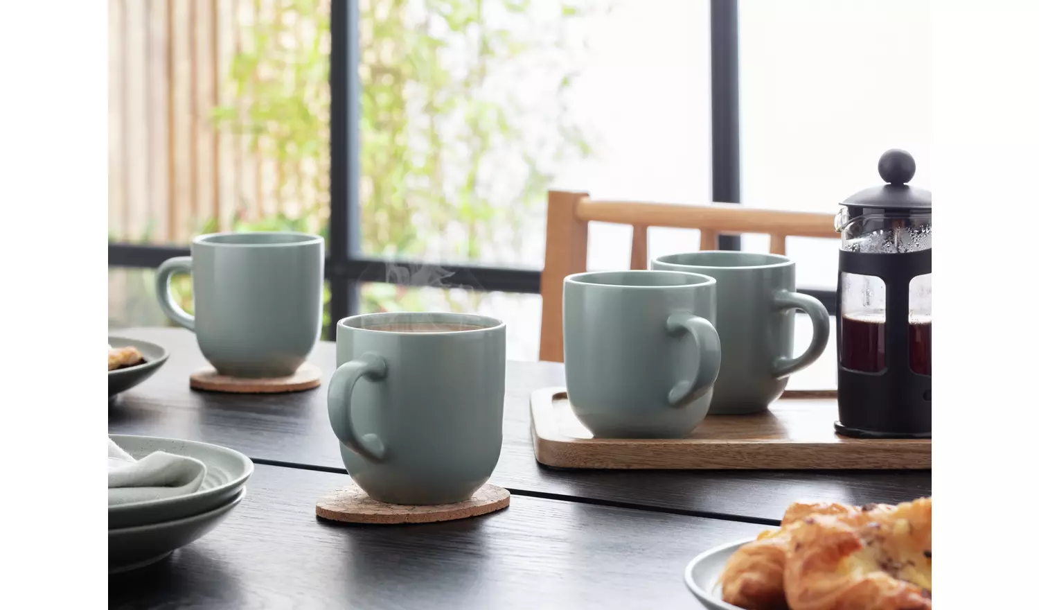 Habitat Set of 4 Mugs - Matte Green