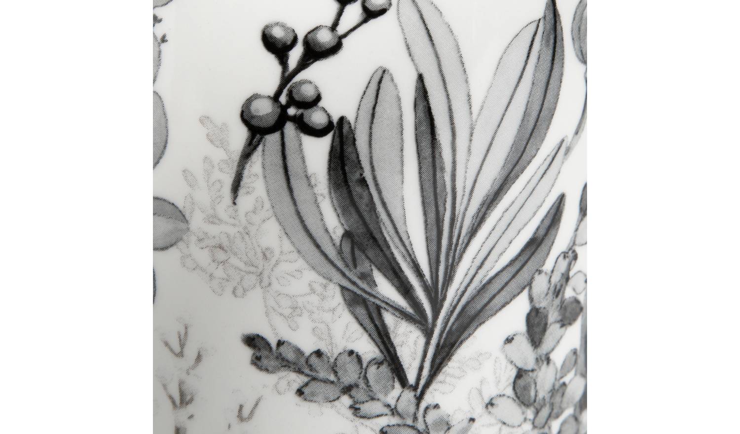 Habitat Monochrome Set of 4 Fine China Mugs - Grey