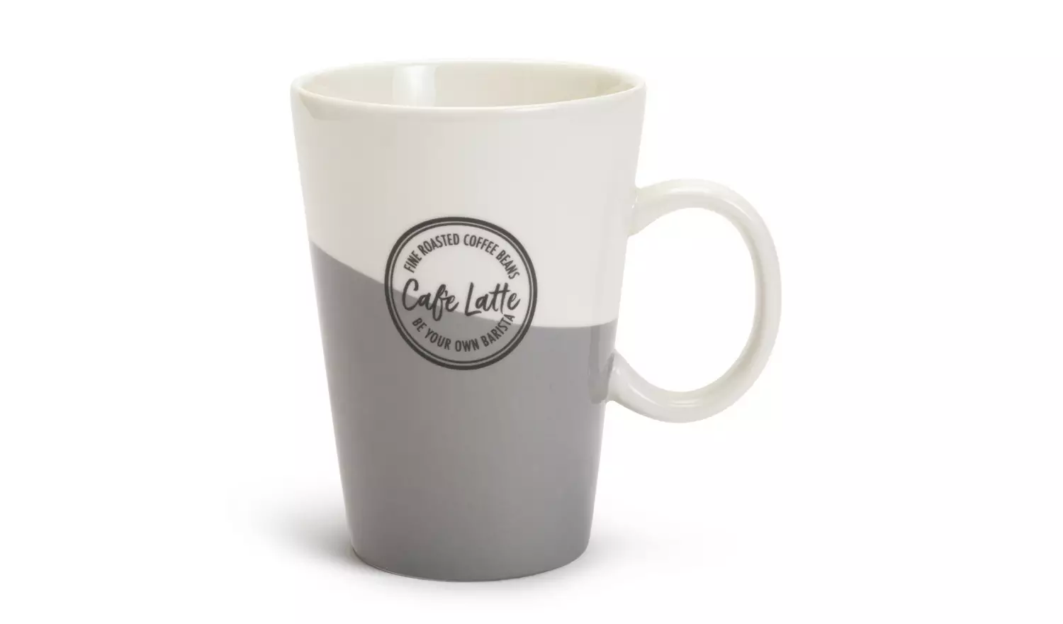Habitat Set of 2 Latte Cup - Grey and White