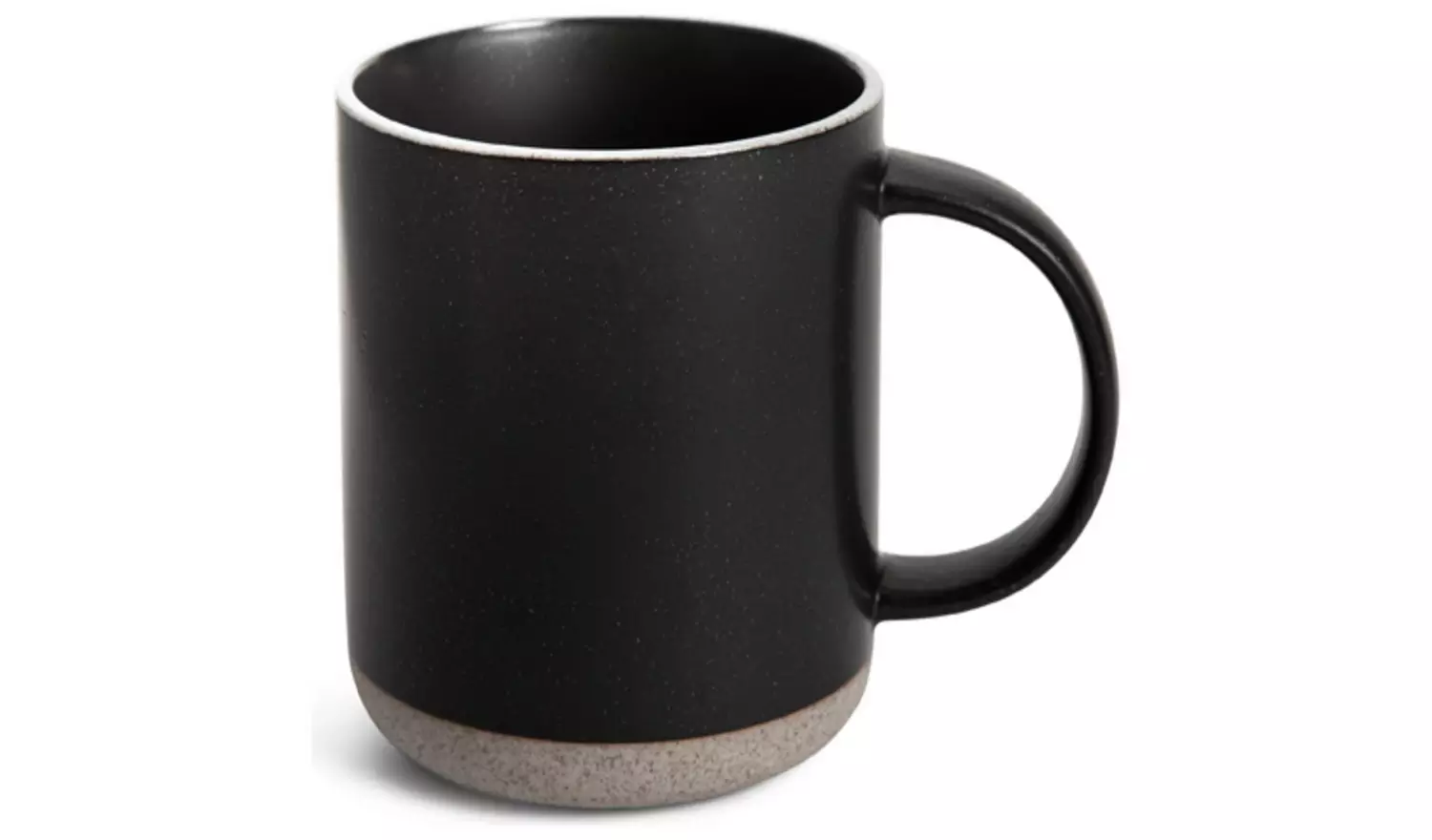 Habitat Raw Edge Set of 4 Stoneware Mug - Black