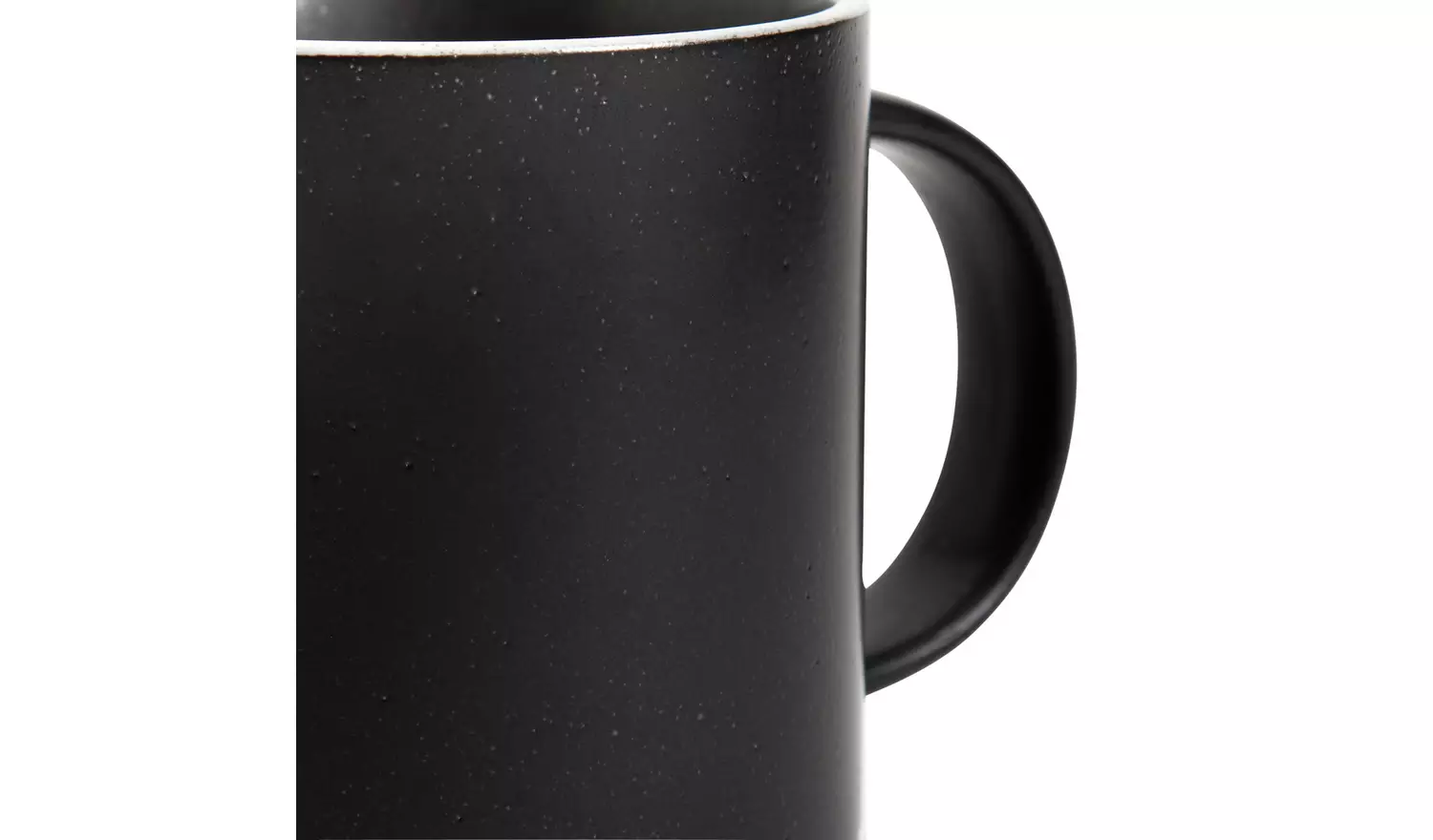 Habitat Raw Edge Set of 4 Stoneware Mug - Black