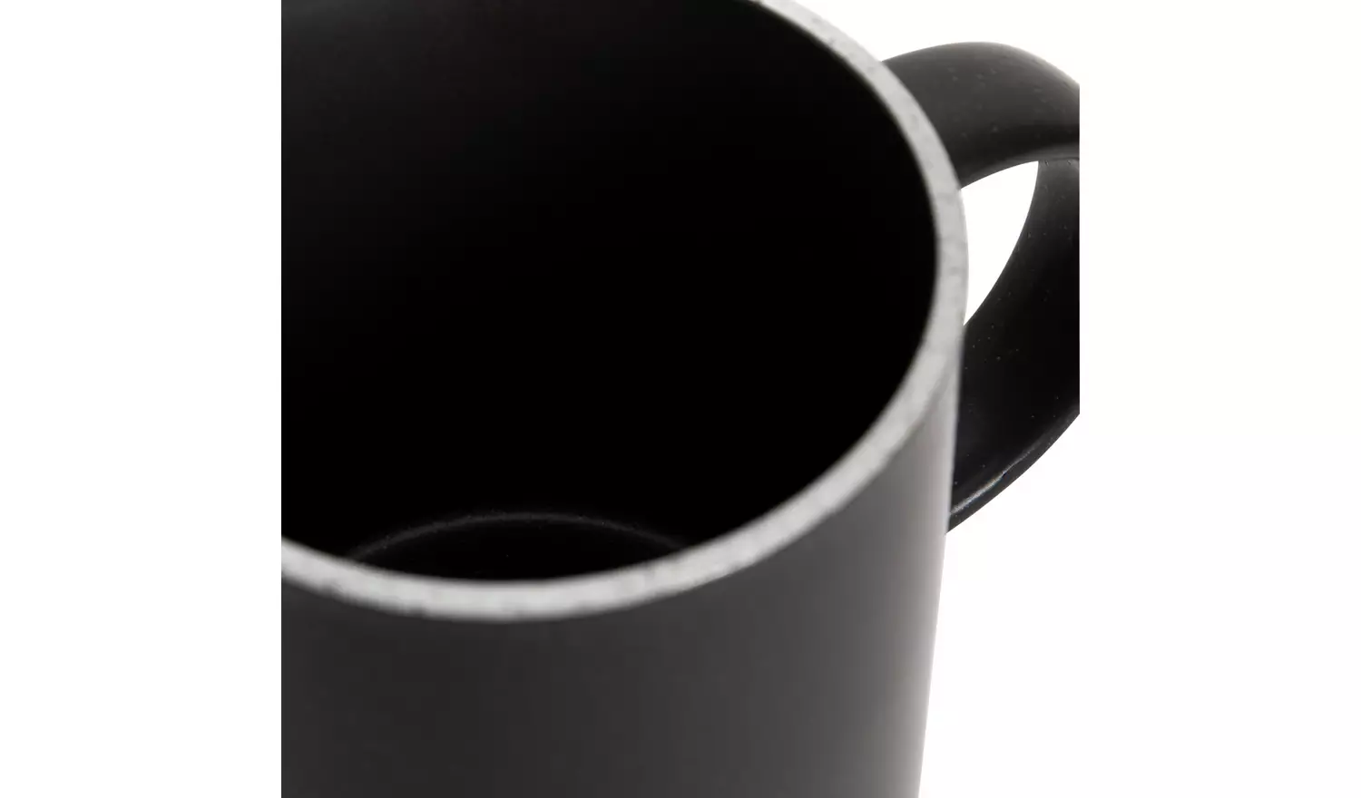 Habitat Raw Edge Set of 4 Stoneware Mug - Black