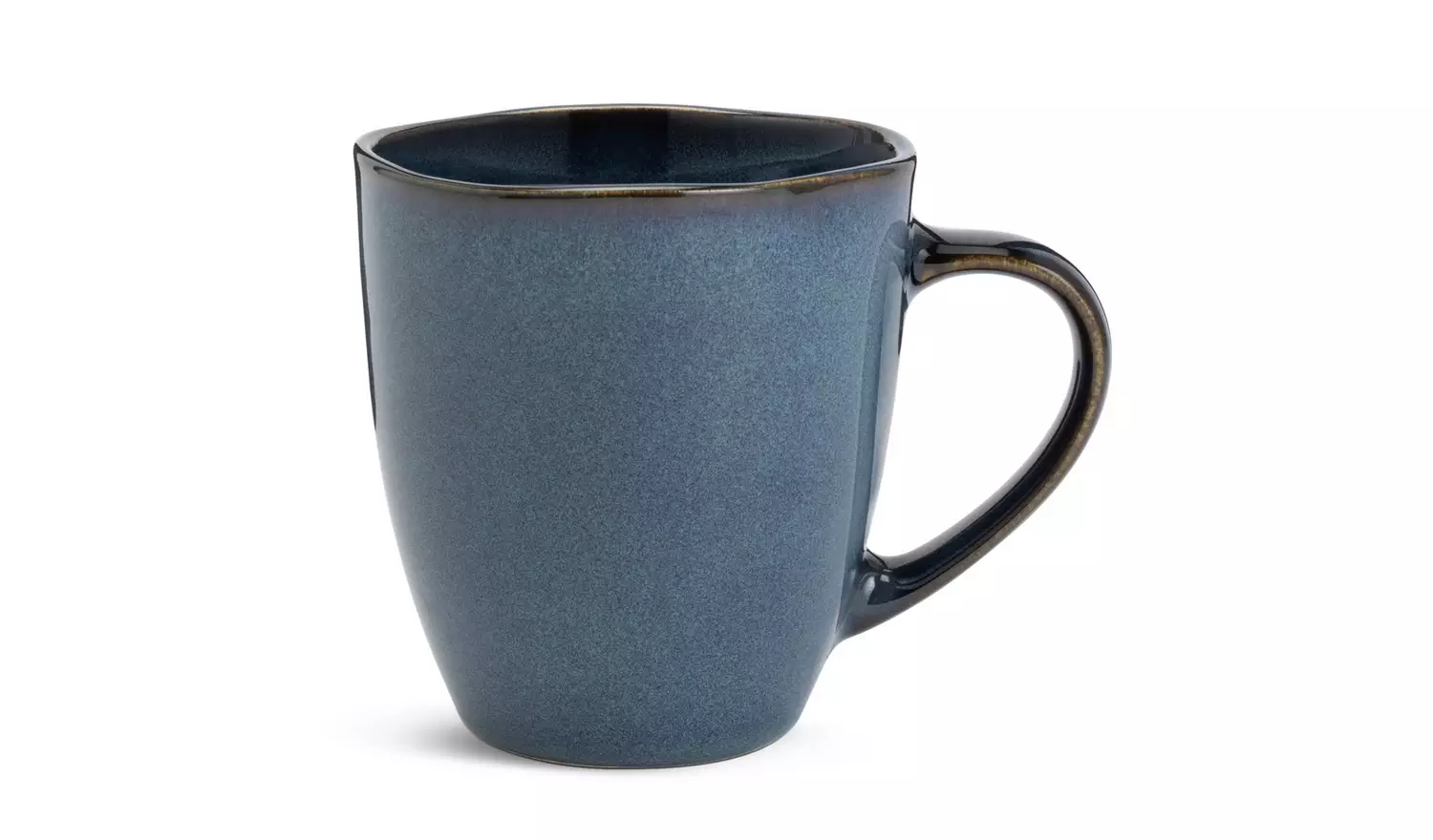 Habitat Set of 4 Reactive Stoneware Mugs - Navy