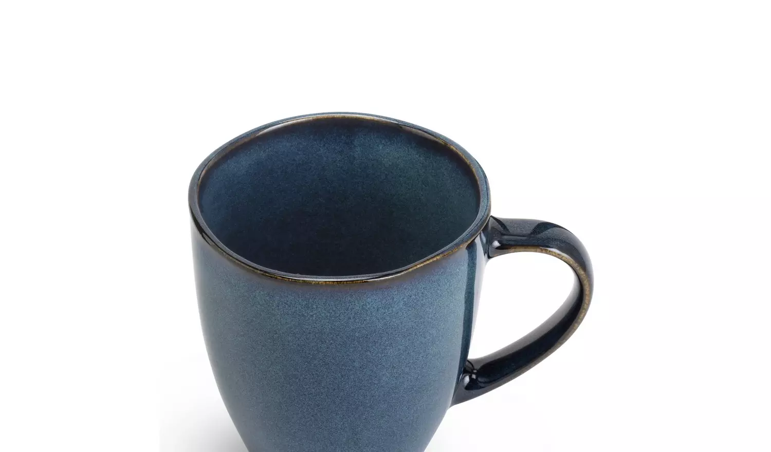 Habitat Set of 4 Reactive Stoneware Mugs - Navy