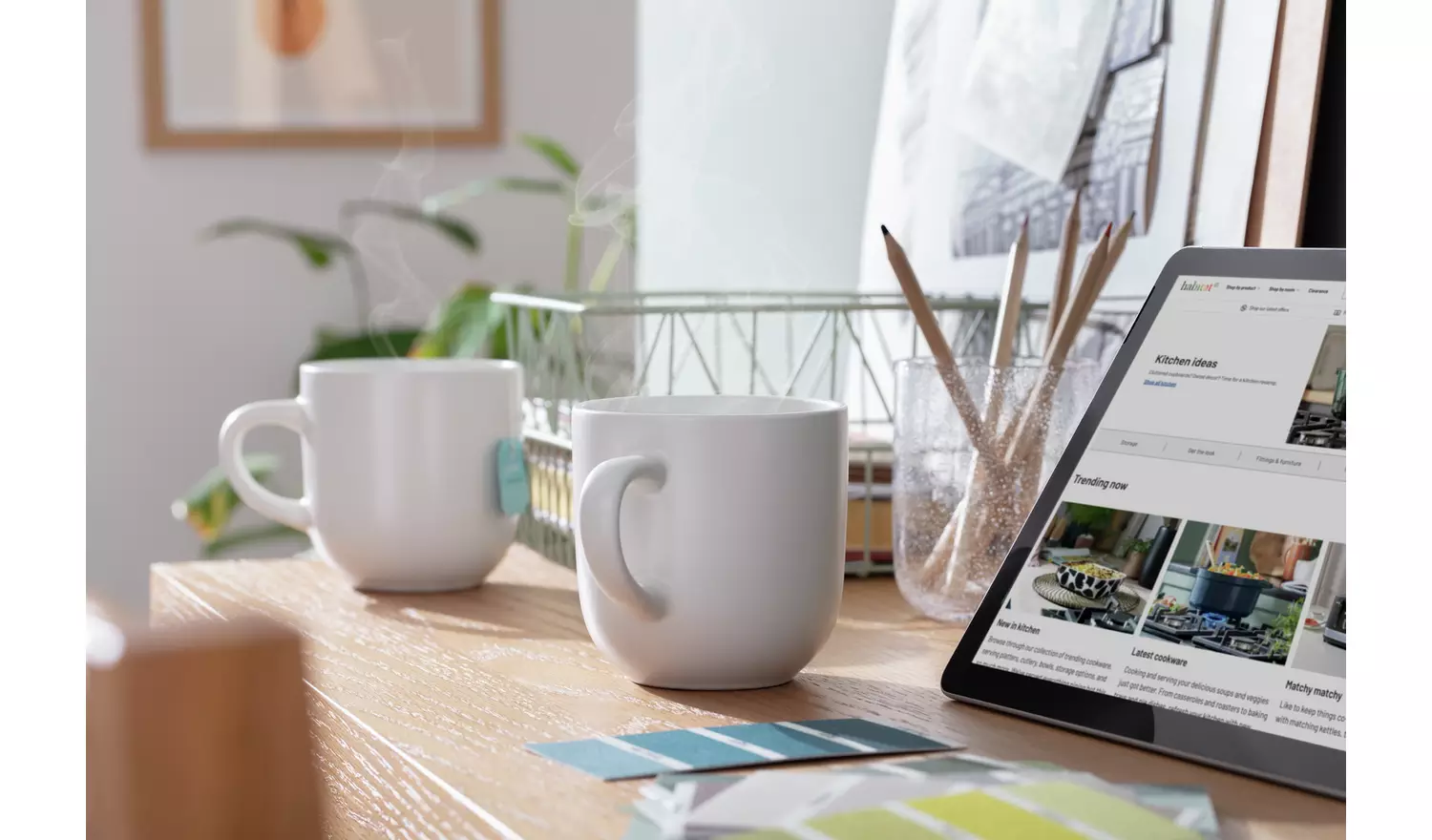 Habitat Riko Set of 4 Mugs - White