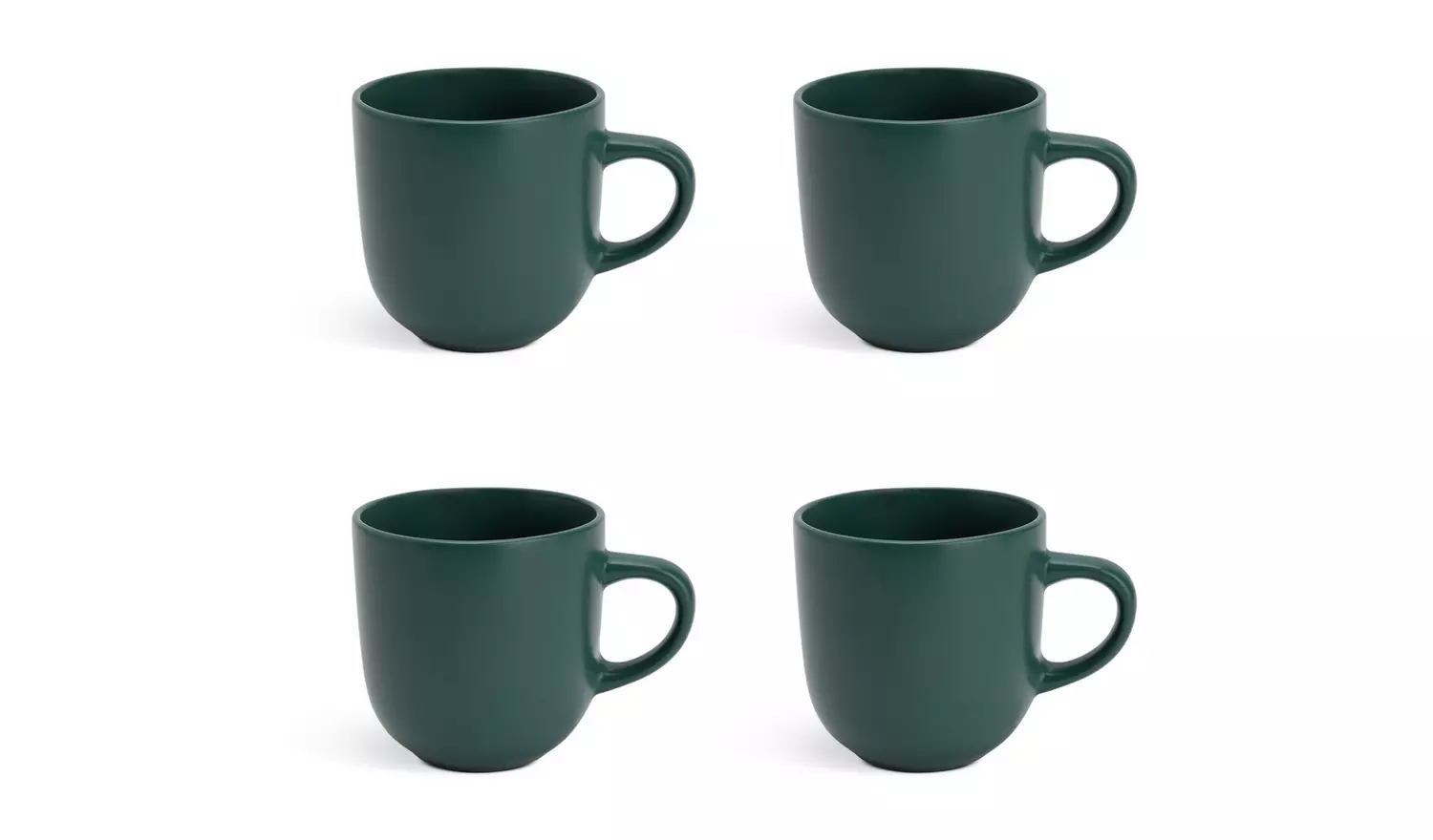 Habitat Matte Glaze Set of 4 Stoneware Mugs - Teal