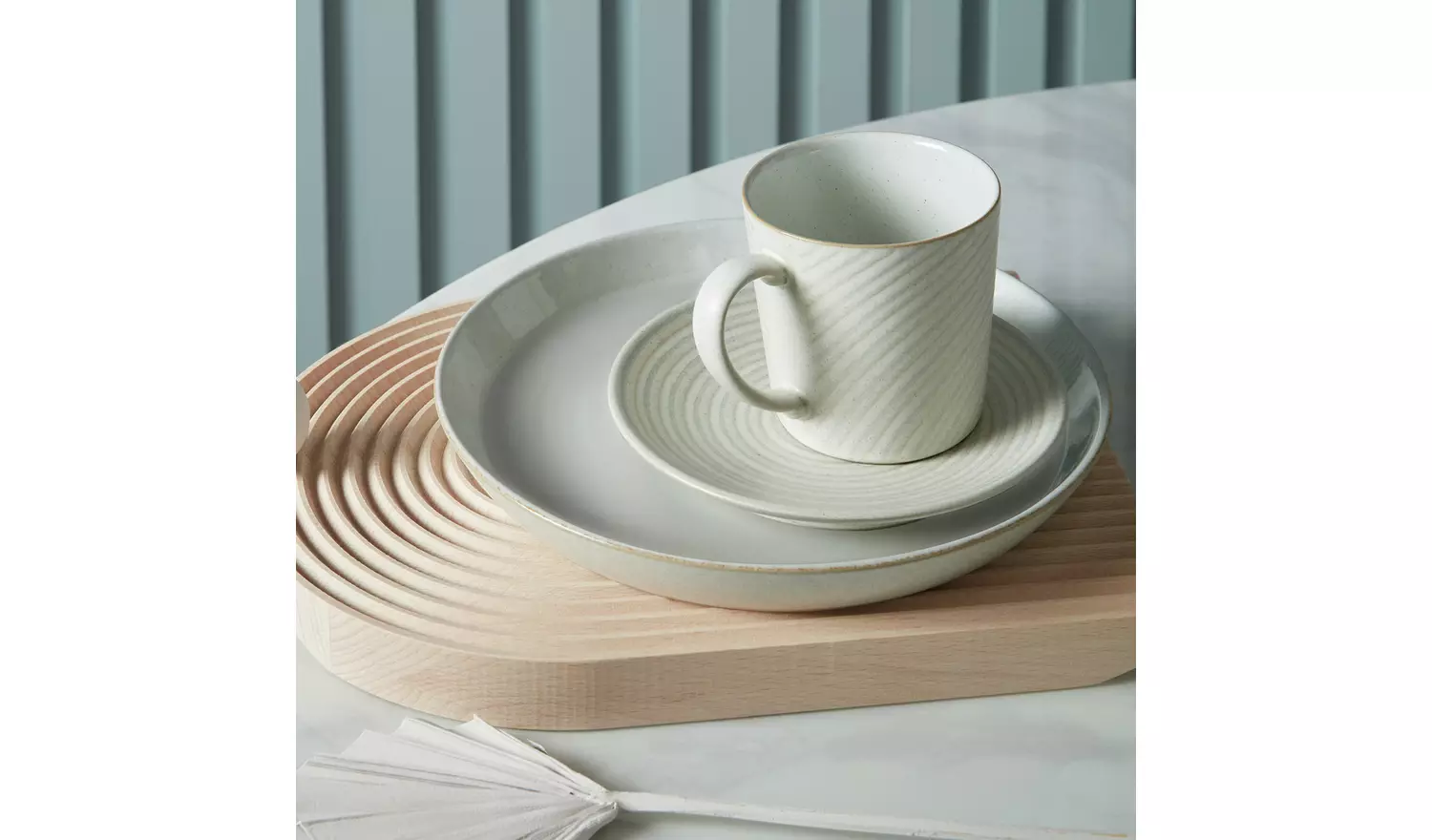 Denby Impression Set of 2 Stoneware Mugs - Cream