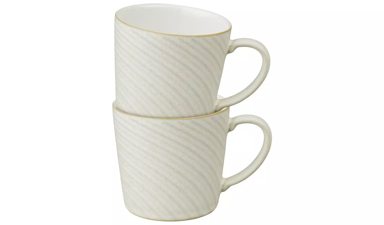 Denby Impression Set of 2 Stoneware Mugs - Cream