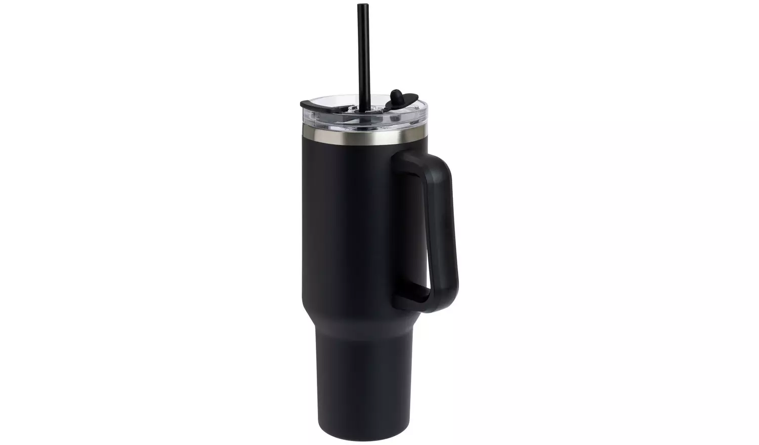 Home Black Handle Stainless Steel Travel Coffee Mug - 1180ml