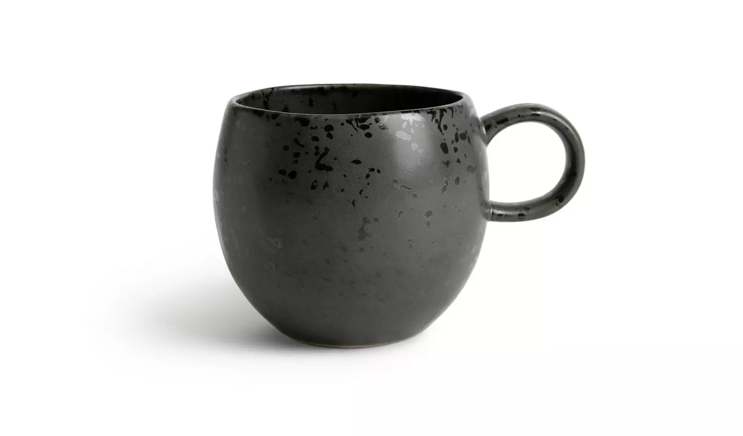 Habitat Set of 4 Preto Stoneware Mugs