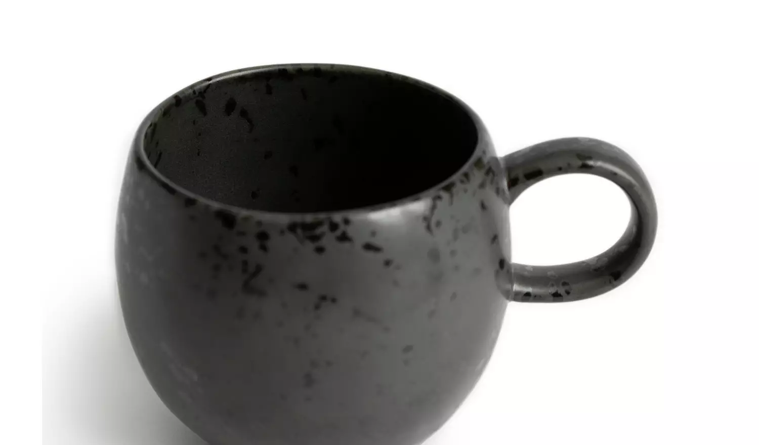 Habitat Set of 4 Preto Stoneware Mugs