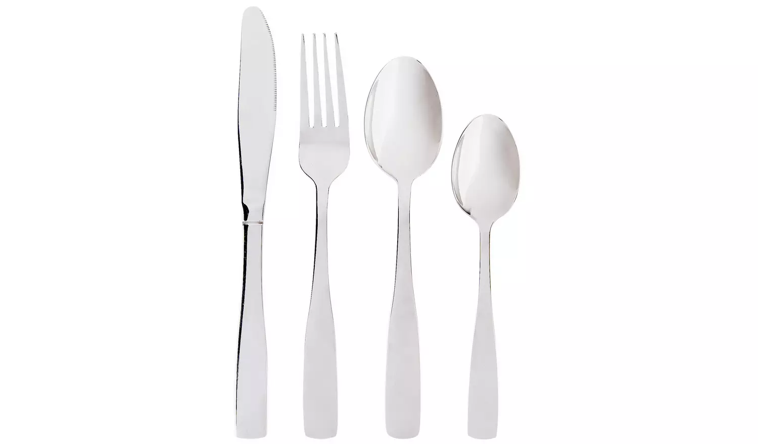 Argos Home 16 Piece Stainless Steel Square Cutlery Set