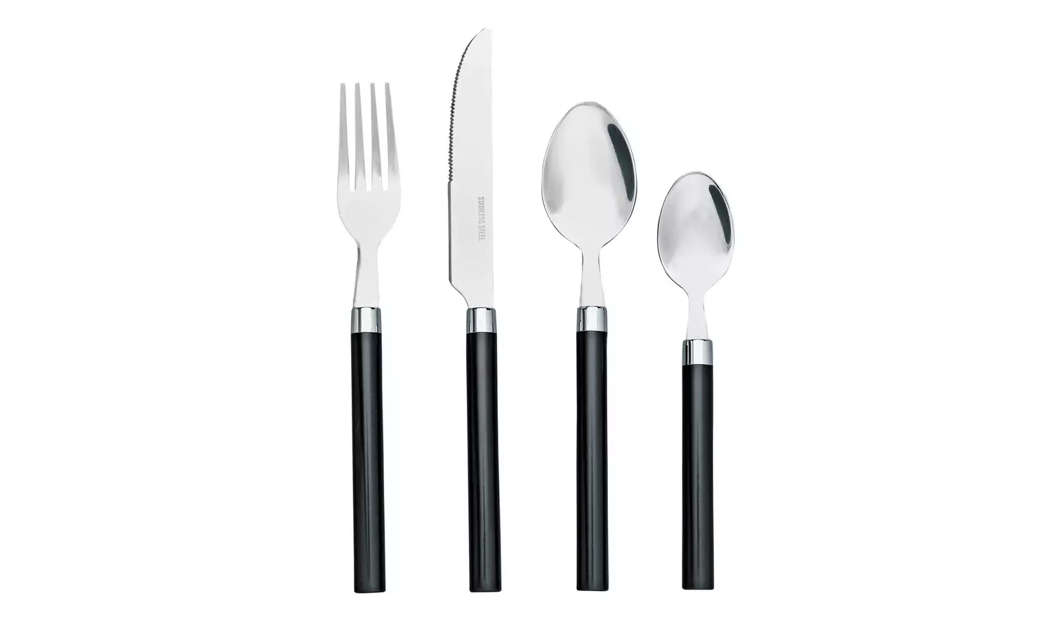 Argos Home 16 Piece Cutlery Set - Black