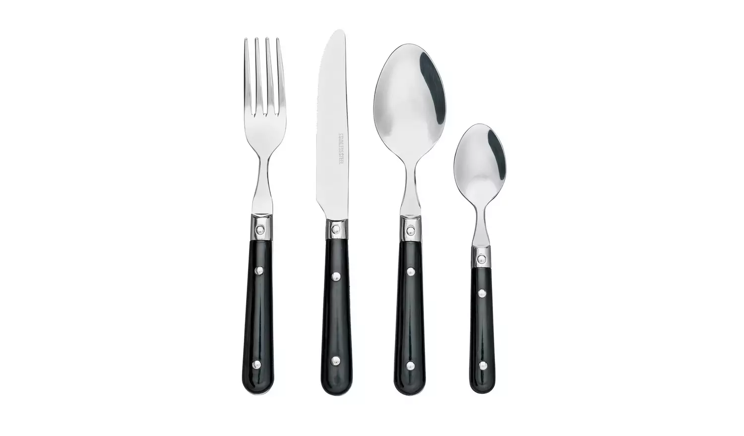 Argos Home 16 Piece Bistro Cutlery Set - Black