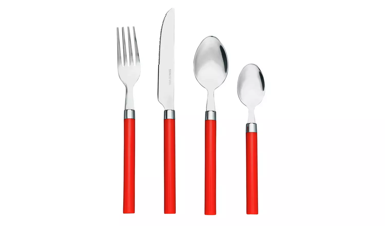 Argos Home 16 Piece Cutlery Set - Red