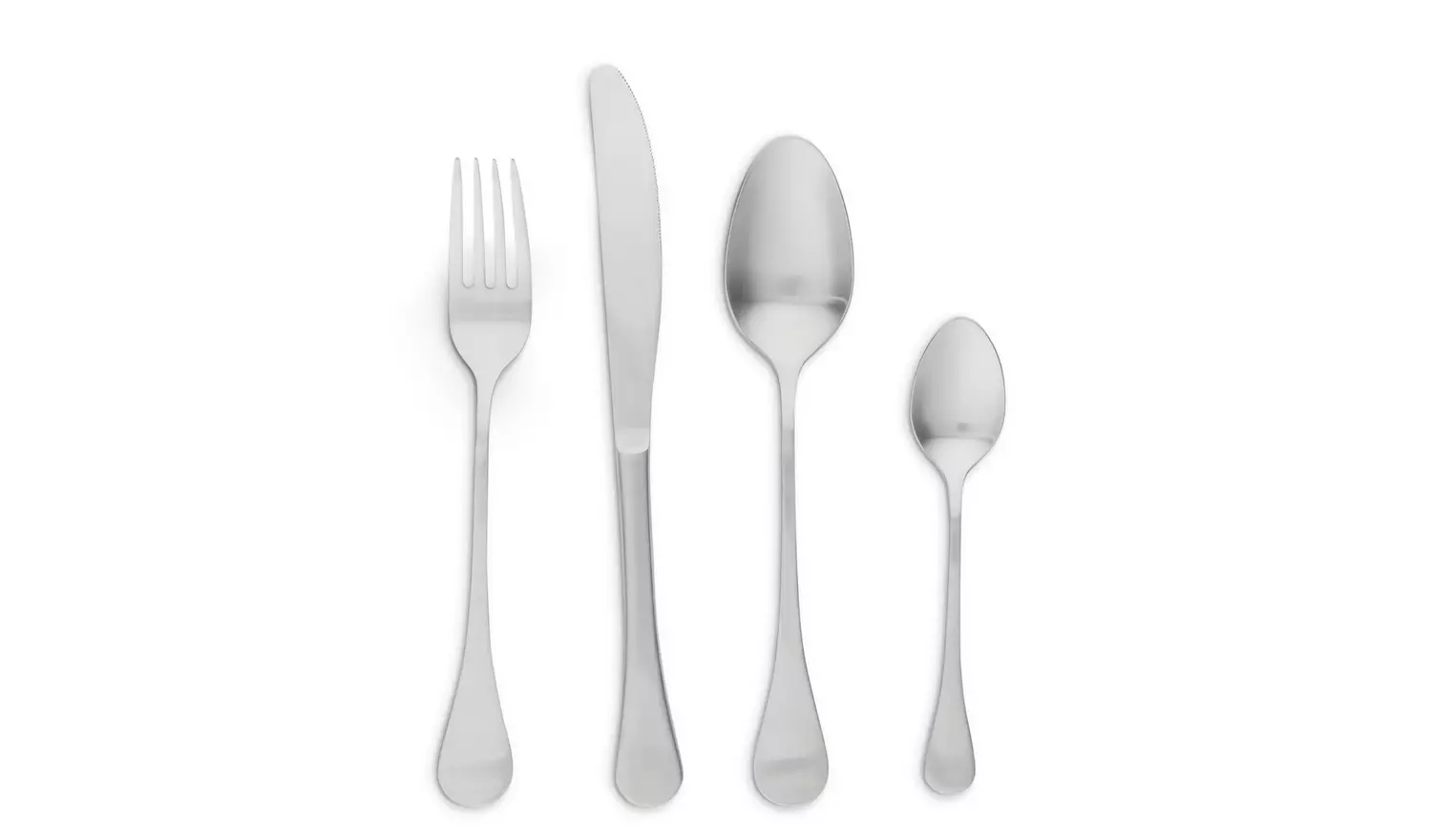 Habitat Evora 16 Piece Stainless Steel Cutlery Set - Satin