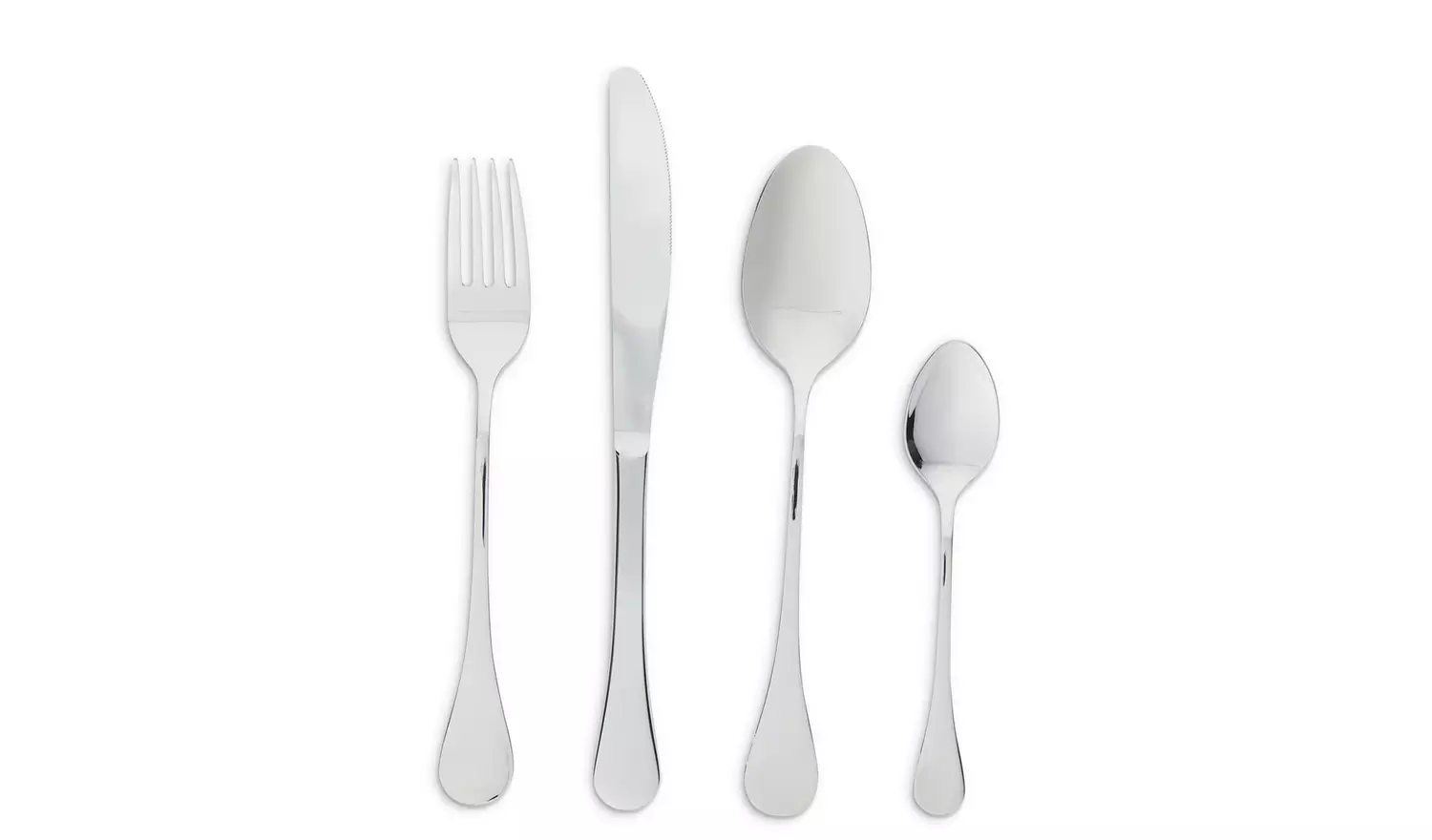 Habitat Evora 16 Piece Stainless Steel Cutlery Set - Mirror