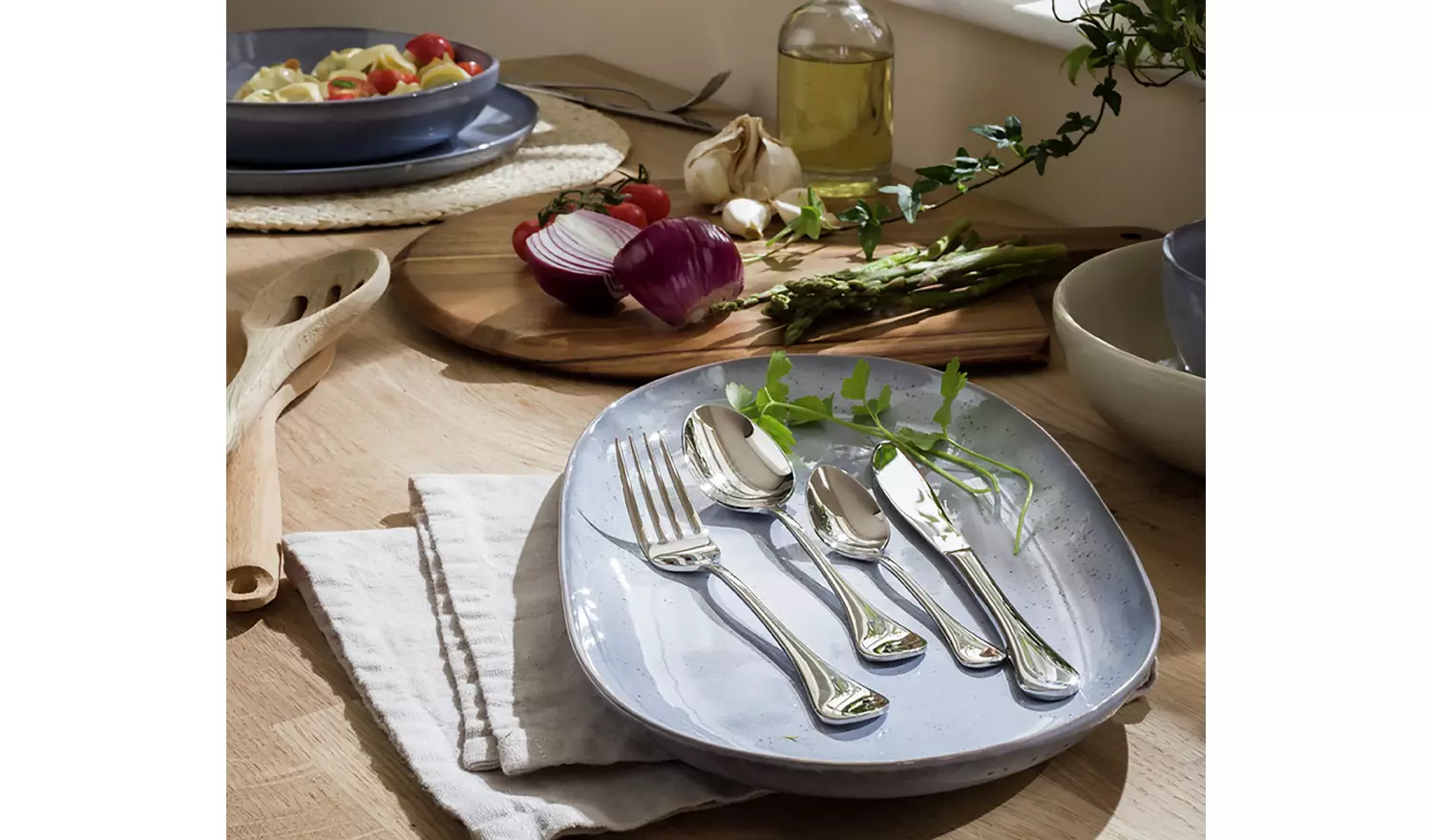 Habitat Evora 16 Piece Stainless Steel Cutlery Set - Mirror