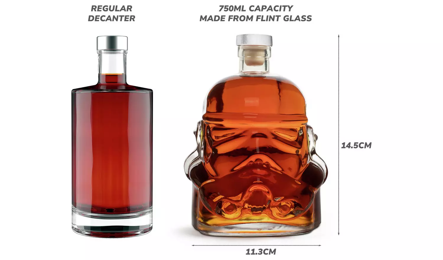 Original Stormtrooper 3D Helmet Whiskey Decanter