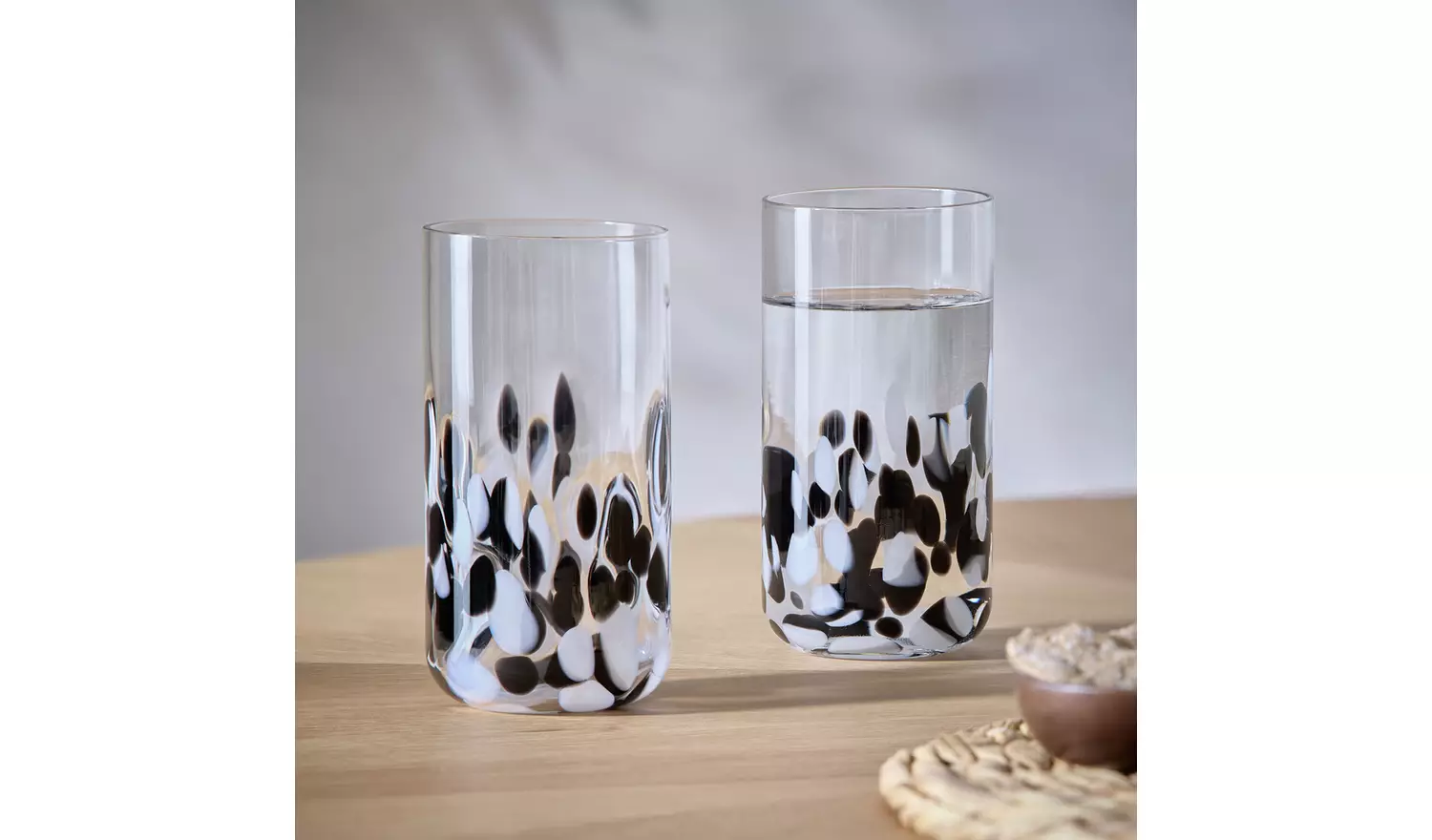 Habitat Confetti Set of 2 Hi Ball Glasses