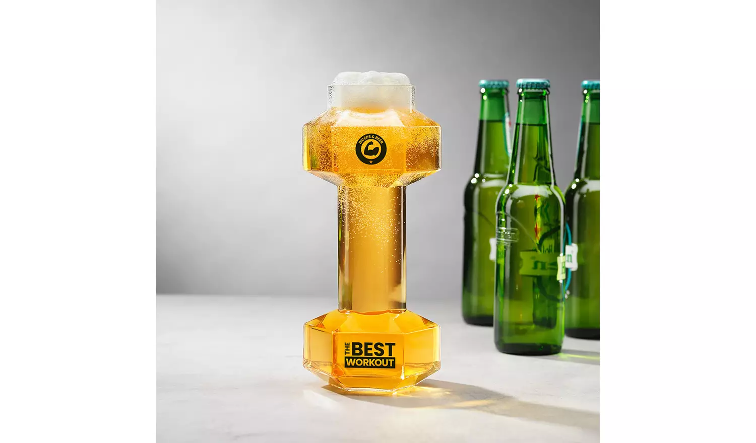 Menkind V2 Dumbbell Beer Glass