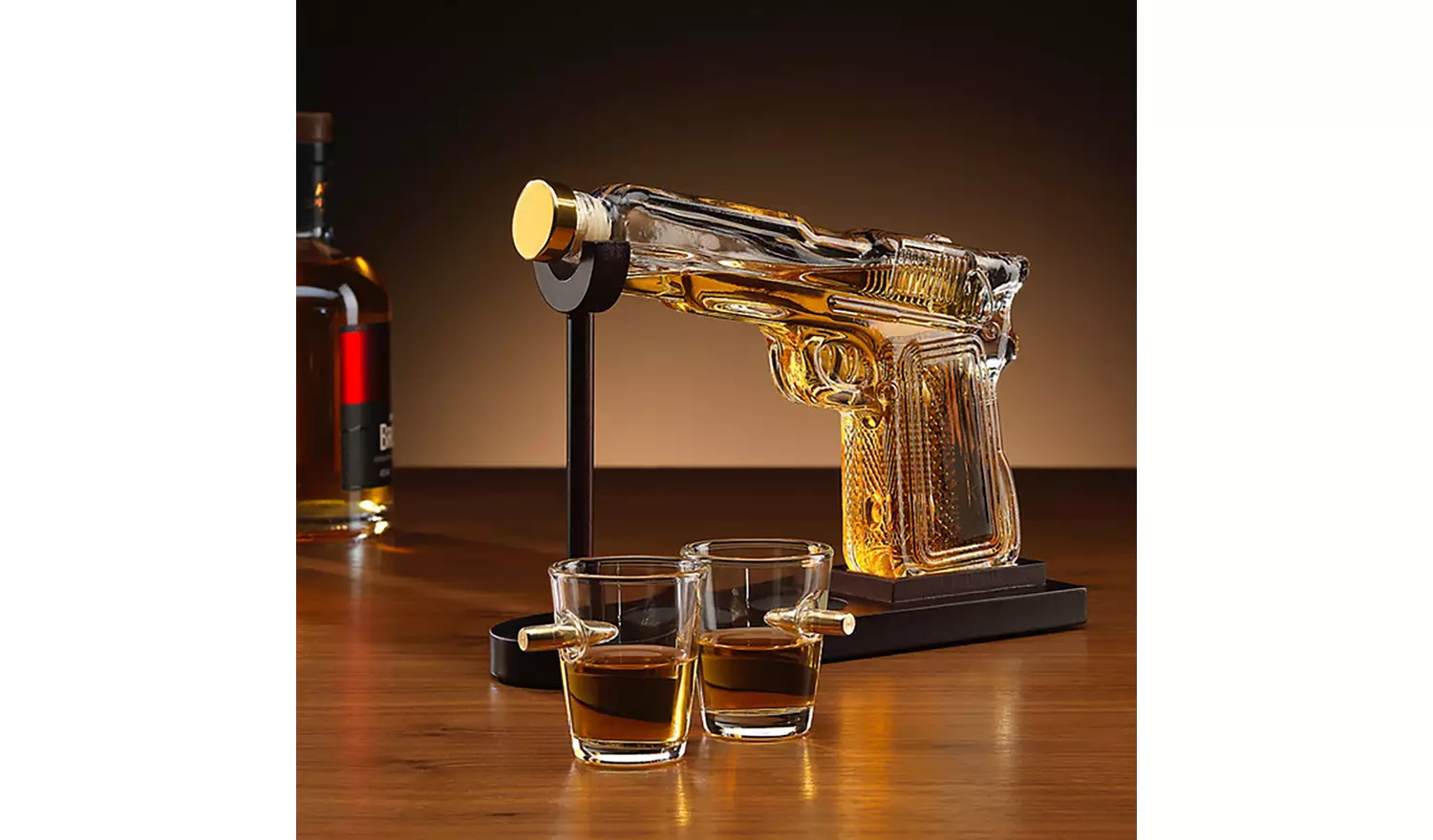 Menkind Gun Decanter And Glasses