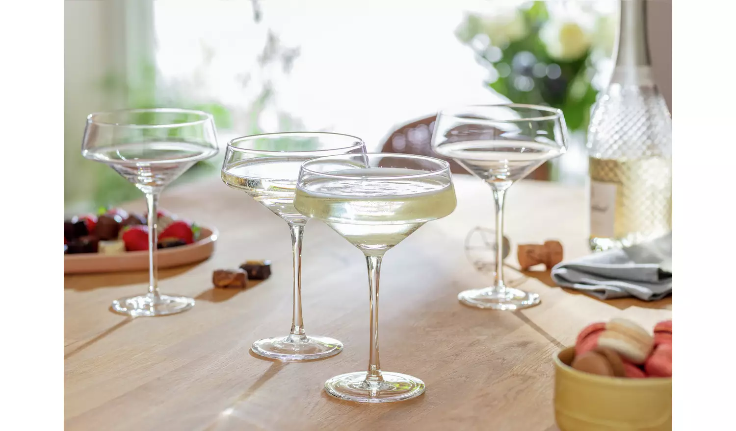 Habitat Sahara Set of 4 Champagne Coupe Glasses