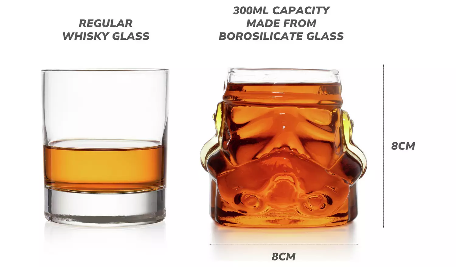 Original Stormtrooper Set of 2 3D Whiskey Glasses