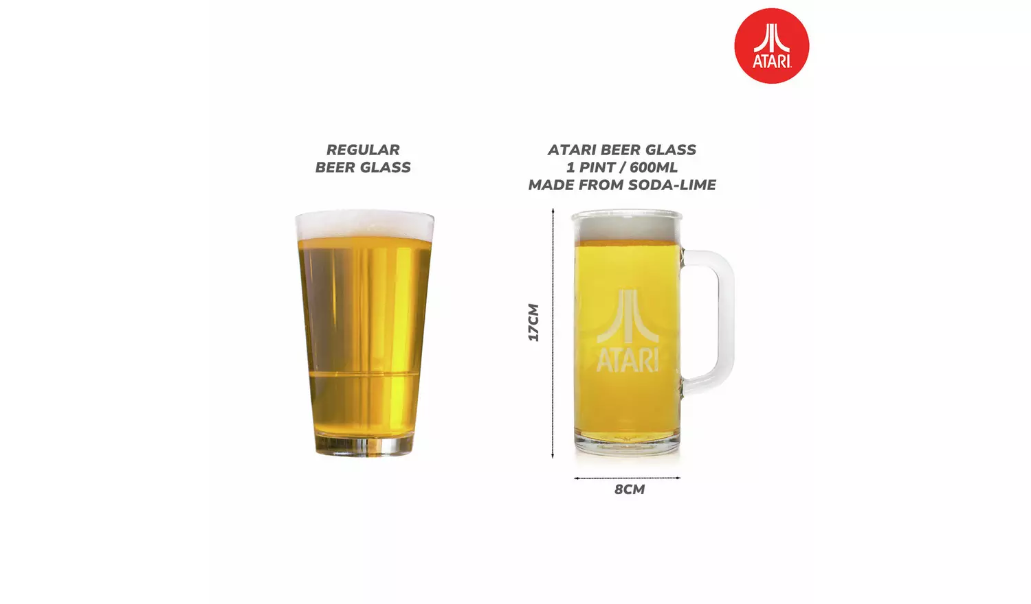 Atari Beer Pint Glass