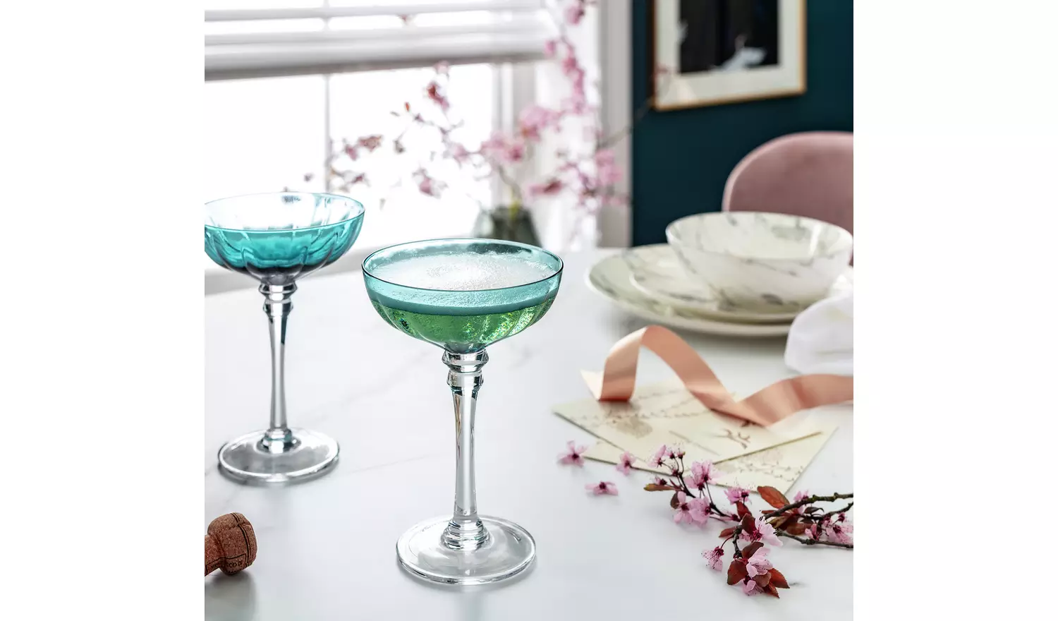 Habitat Japonica Set of 4 Champagne Coupe